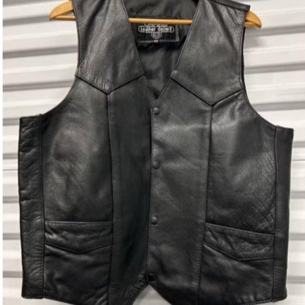 Leather Gallery Motorcycle Biker Vest 42